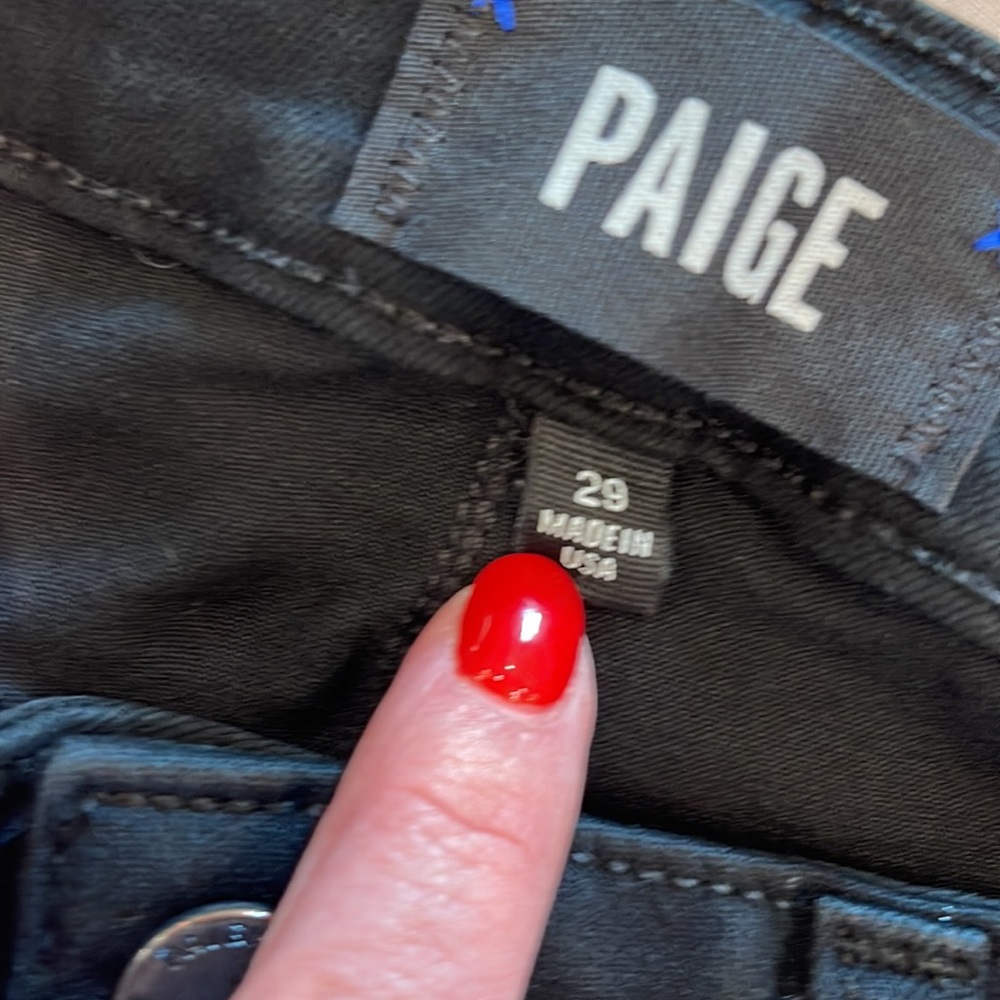All black Paige skinny Jean in a 29!